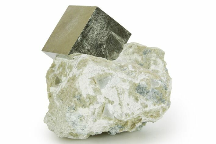 Natural Pyrite Cube In Rock - Navajun, Spain #361823